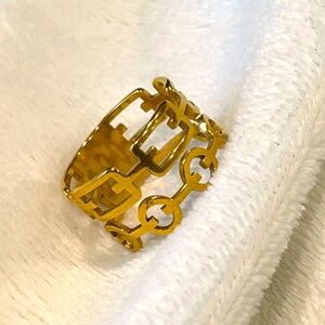 Elegant 18k gold ring, waterproof jewelry,sweat proof, tarnish free,